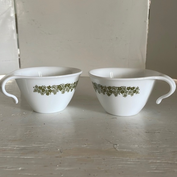 Vintage set of 2 Corelle by Corningware Spring Blosson punch handle cups - Picture 1 of 16